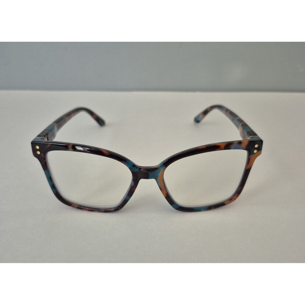 Peepers Octavia Tortoise Blue Light Reading Glasses +2.00 Readers Square Frame